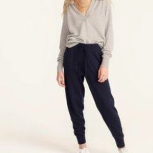 J. Crew Dark Navy Pull-On Track Joggers